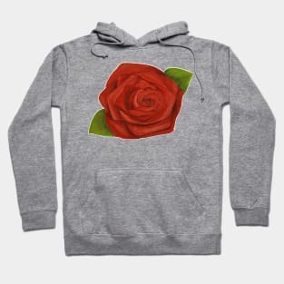 Orange rose handpainted gouache watercolor Hoodie